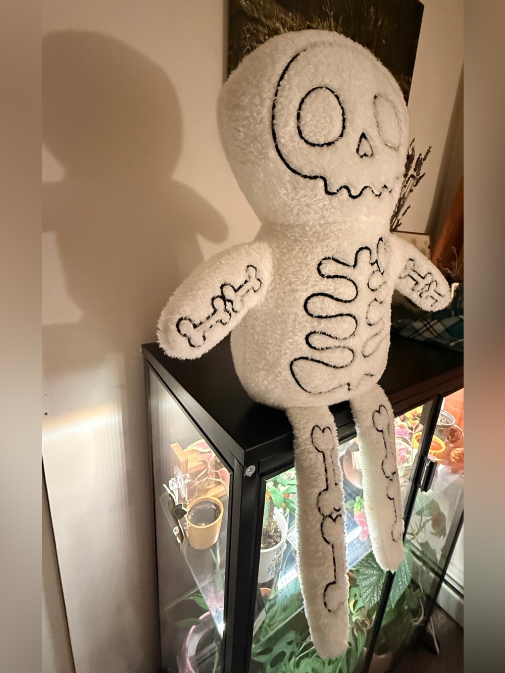 Sherpa Skeleton Halloween decor